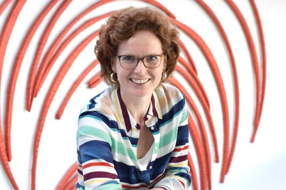 Paula Vermeijs, secretaresse afd. MKB, ABN Amro. Foto: Cor Salverius